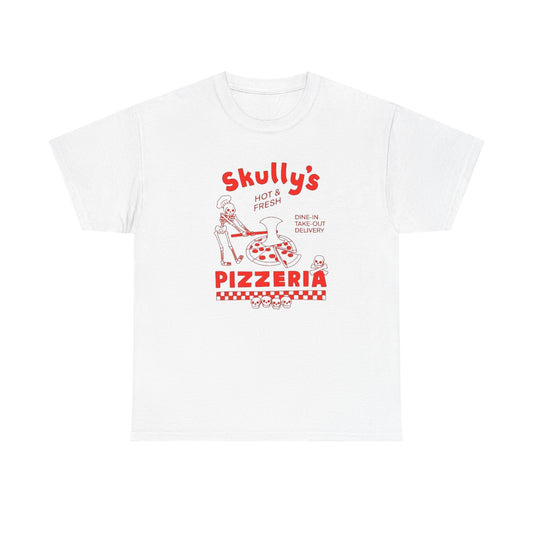 Skullys Pizzeria Graphic T Shirt NEW Heavy Cotton Tee