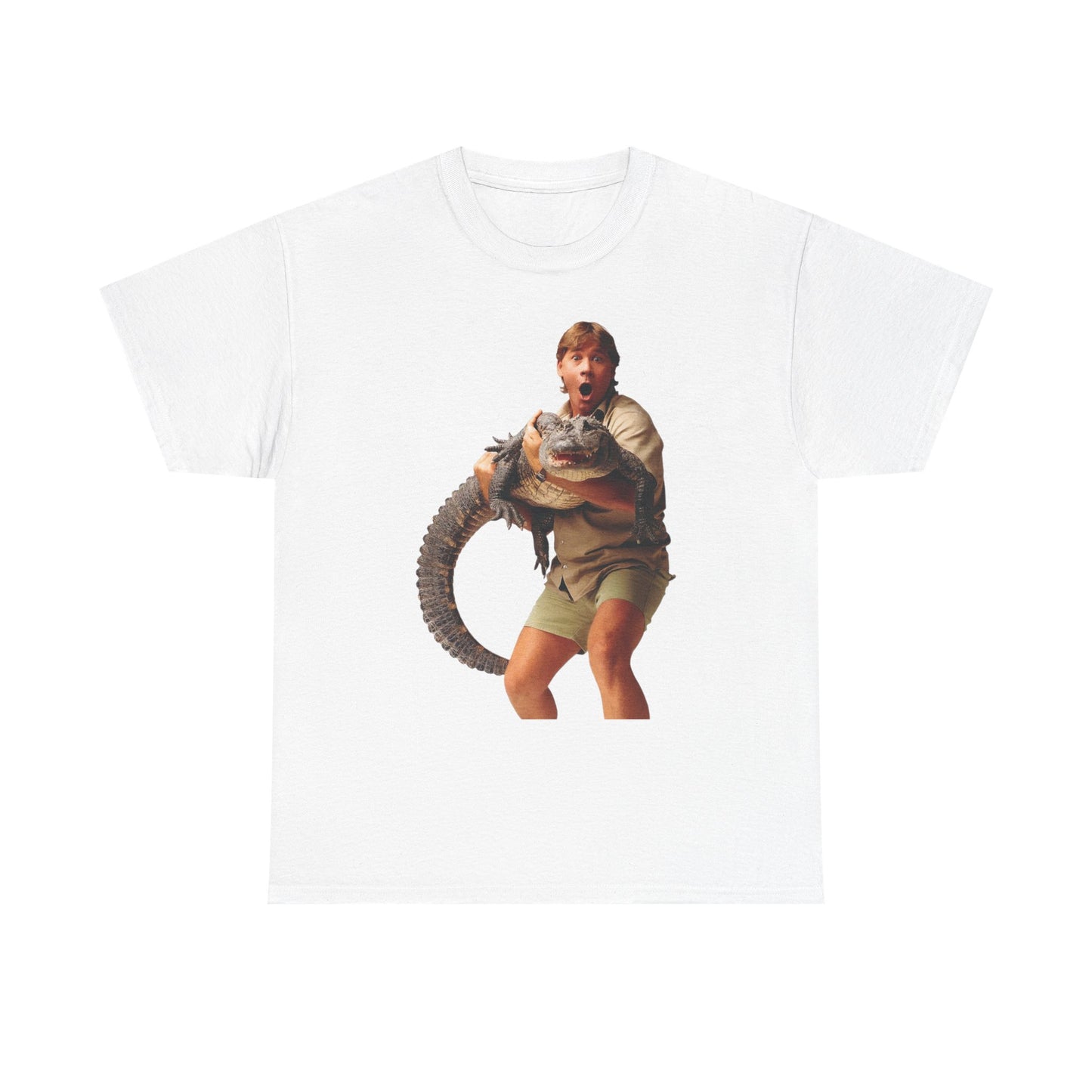 Crocodile Hunter Funny Retro 90's Graphic T Shirt Unisex Heavy Cotton Tee