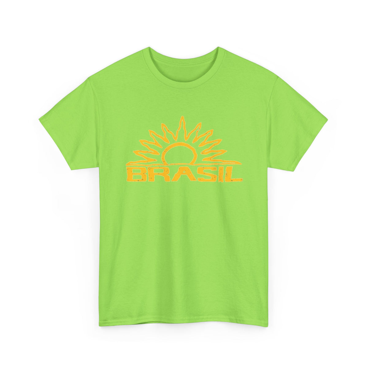 Brazil Sun Graphic T Shirt Men's Retro Classic Heavy Cotton Tee