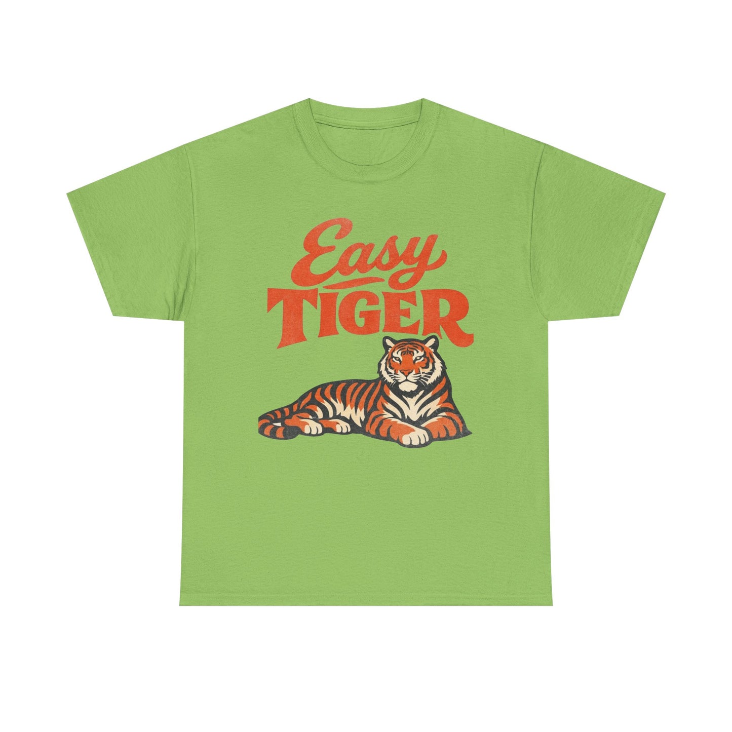 Easy Tiger 80's Retro Nostalgia Funny Graphic T Shirt Regular Men's Heavy Cotton Tee