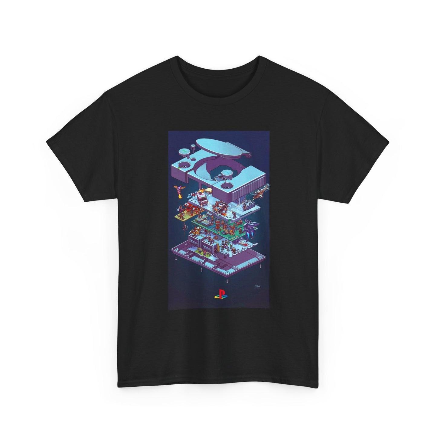 N64 Playstation Tshirt Open Console Ps1 Retro Gaming Unisex Heavy Cotton Tee 2