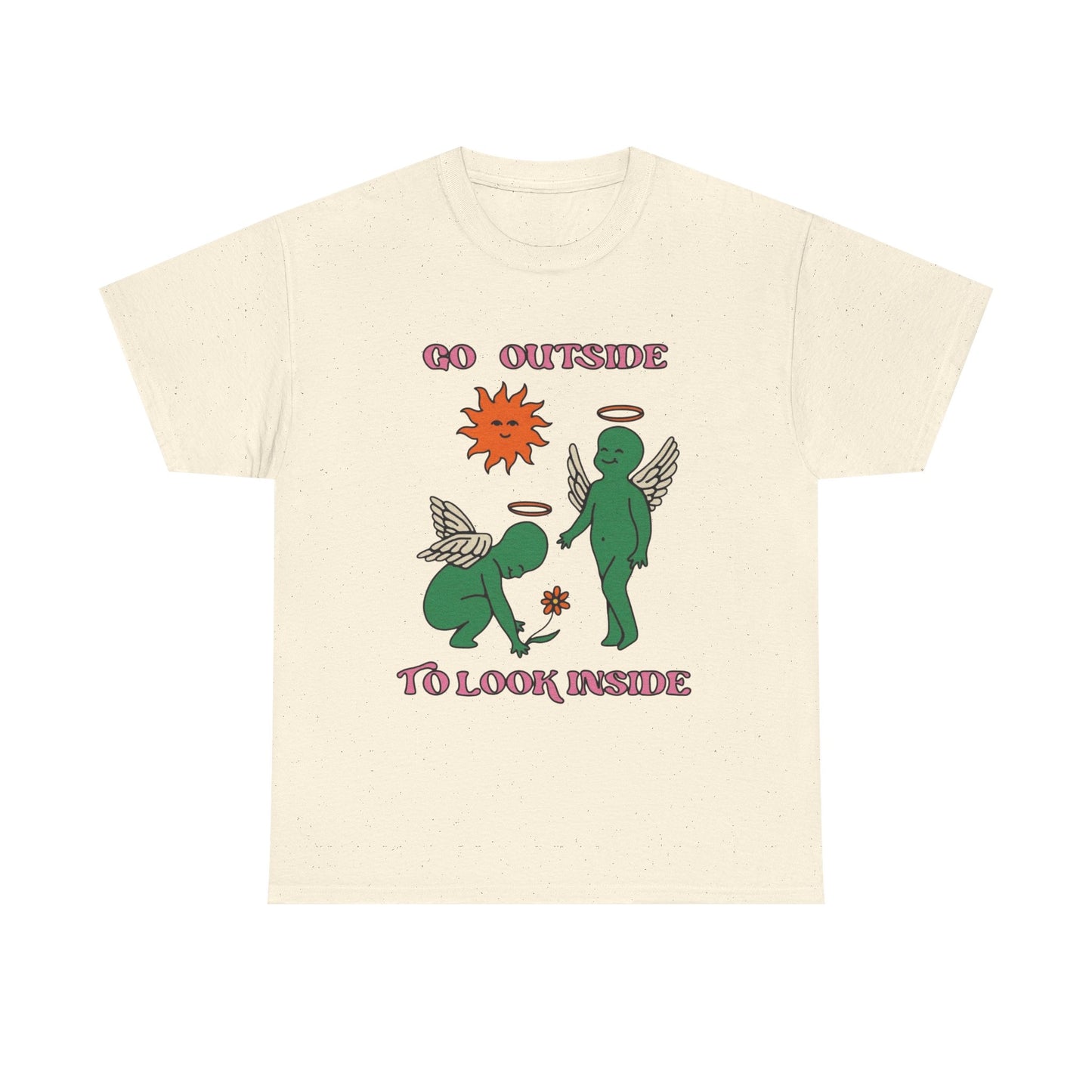 Go Outside To Look Inside Graphic T Shirt NEW Adult Unisex Heavy Cotton Tee