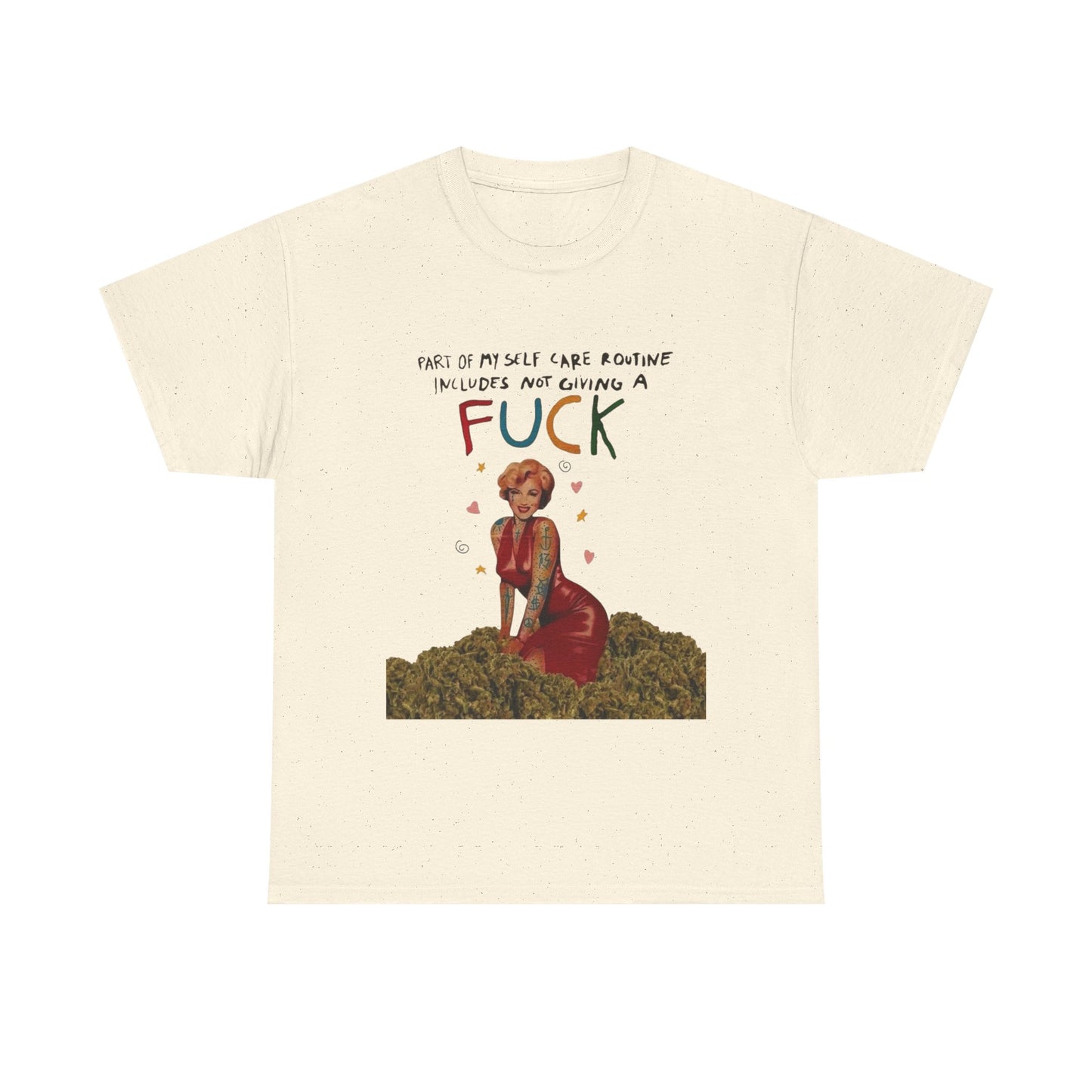 Self-care Weed Love Graphic T-Shirt Men's Women's Heavy Cotton Tee NEW GIFT