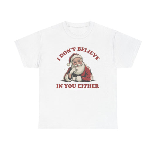 Santa's Real Funny Christmas Graphic T Shirt NEW Unisex Heavy Cotton Tee