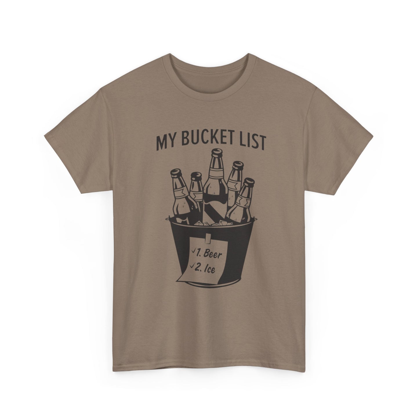 My Bucket List Beer And Ice Graphic T Shirt ADULT NEW