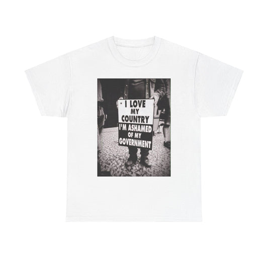 I Love My Country Vintage Graphic T Shirt Unisex Heavy Cotton Tee NEW