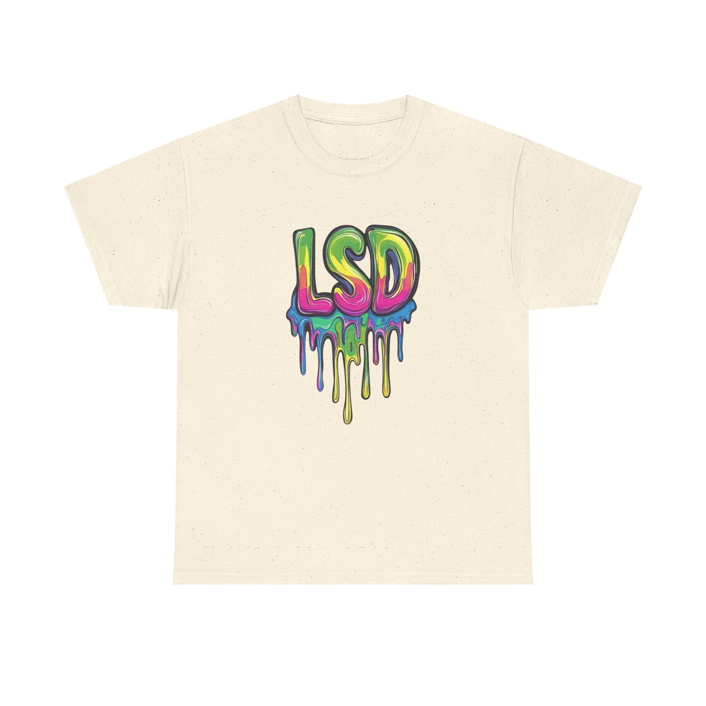 LSD Trippy Neon Graphic T Shirt Unisex Heavy Cotton Tee