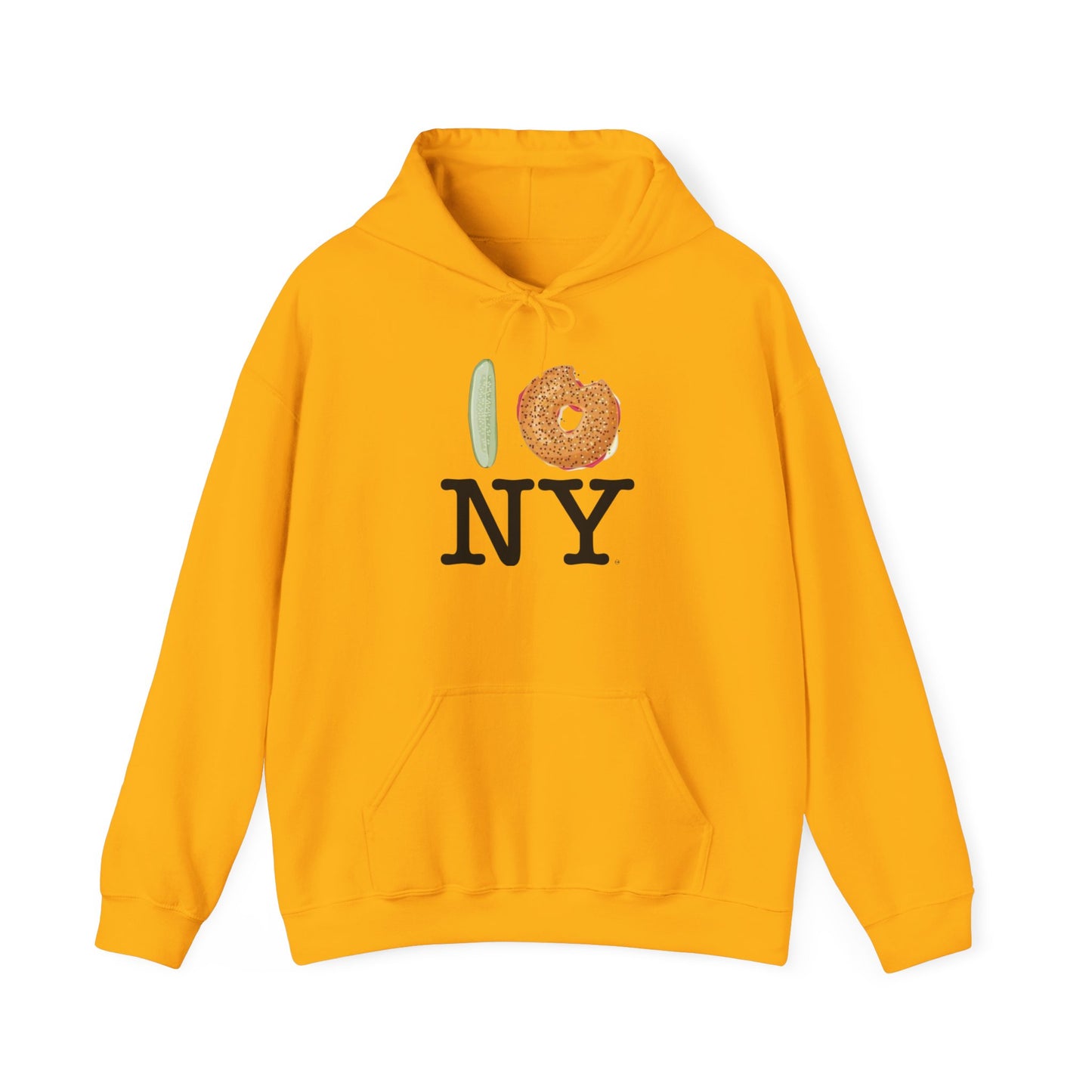 I Love New York Foodie Graphic Hoodie NEW Unisex Heavy Blend™ Hooded Sweatshirt