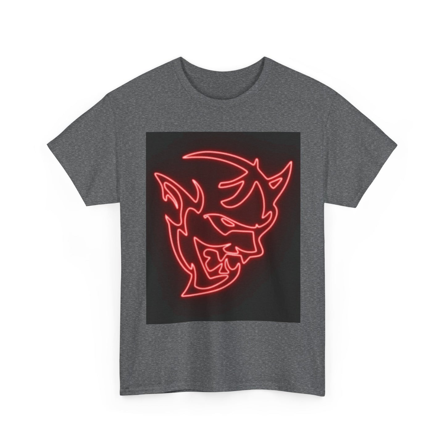 Dodge Demon Tshirt Hellcat Charger Logo Challenger Mopar Unisex Heavy Cotton Tee