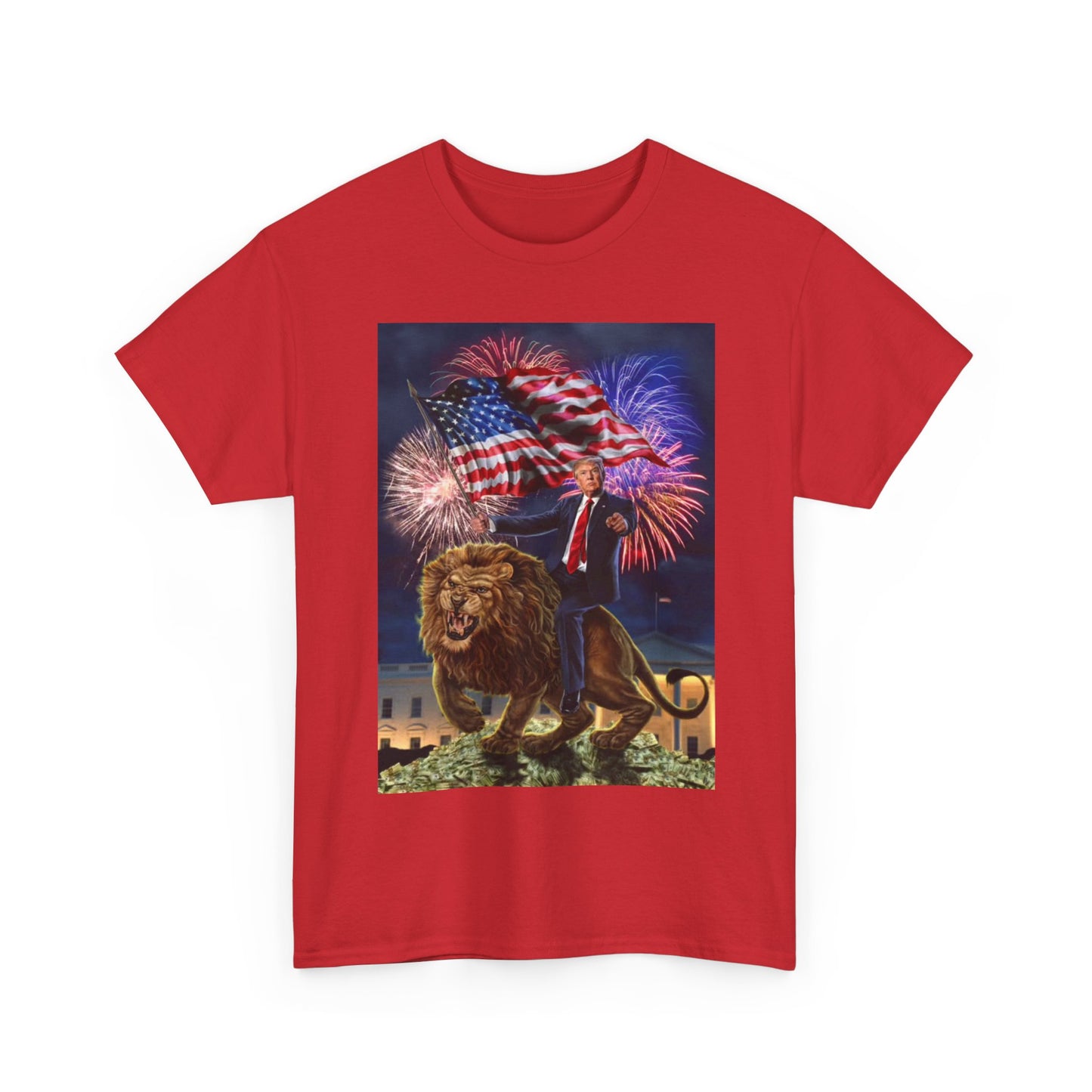 Trump American Flag Tshirt Funny Gift 2024 President Unisex Heavy Cotton Tee