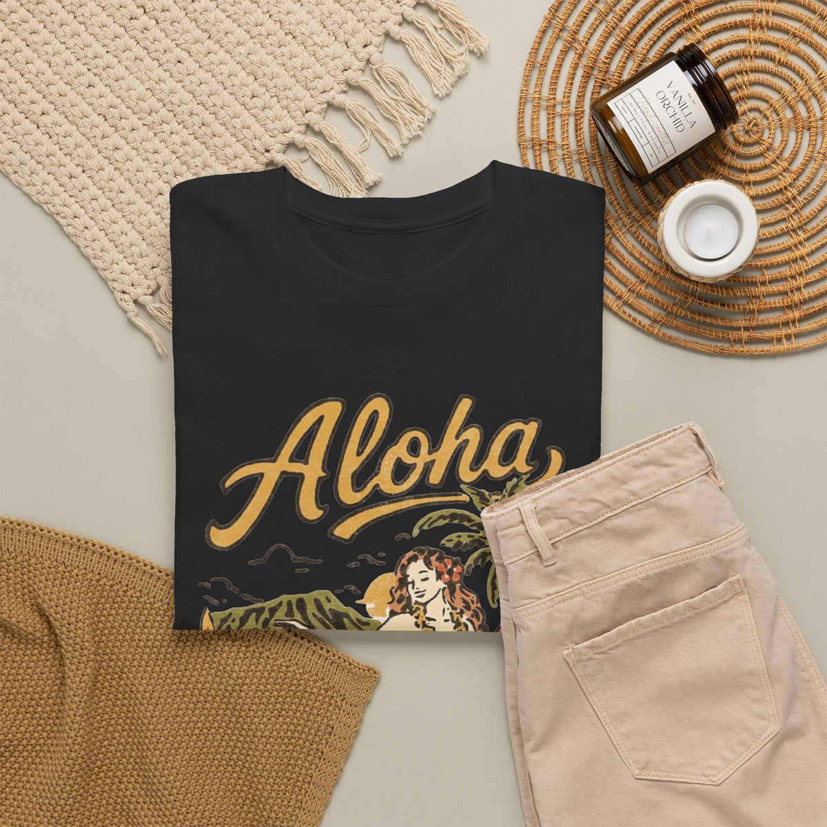 Aloha Tropical Island Woman Graphic Tee Men's Graphic Tee