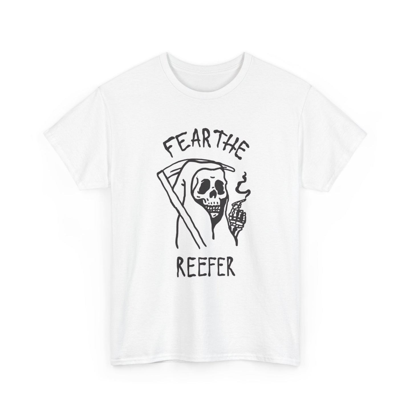 Fear The Reefer Graphic T Shirt 420 Pod Weed Jokes Unisex Heavy Cotton Tee