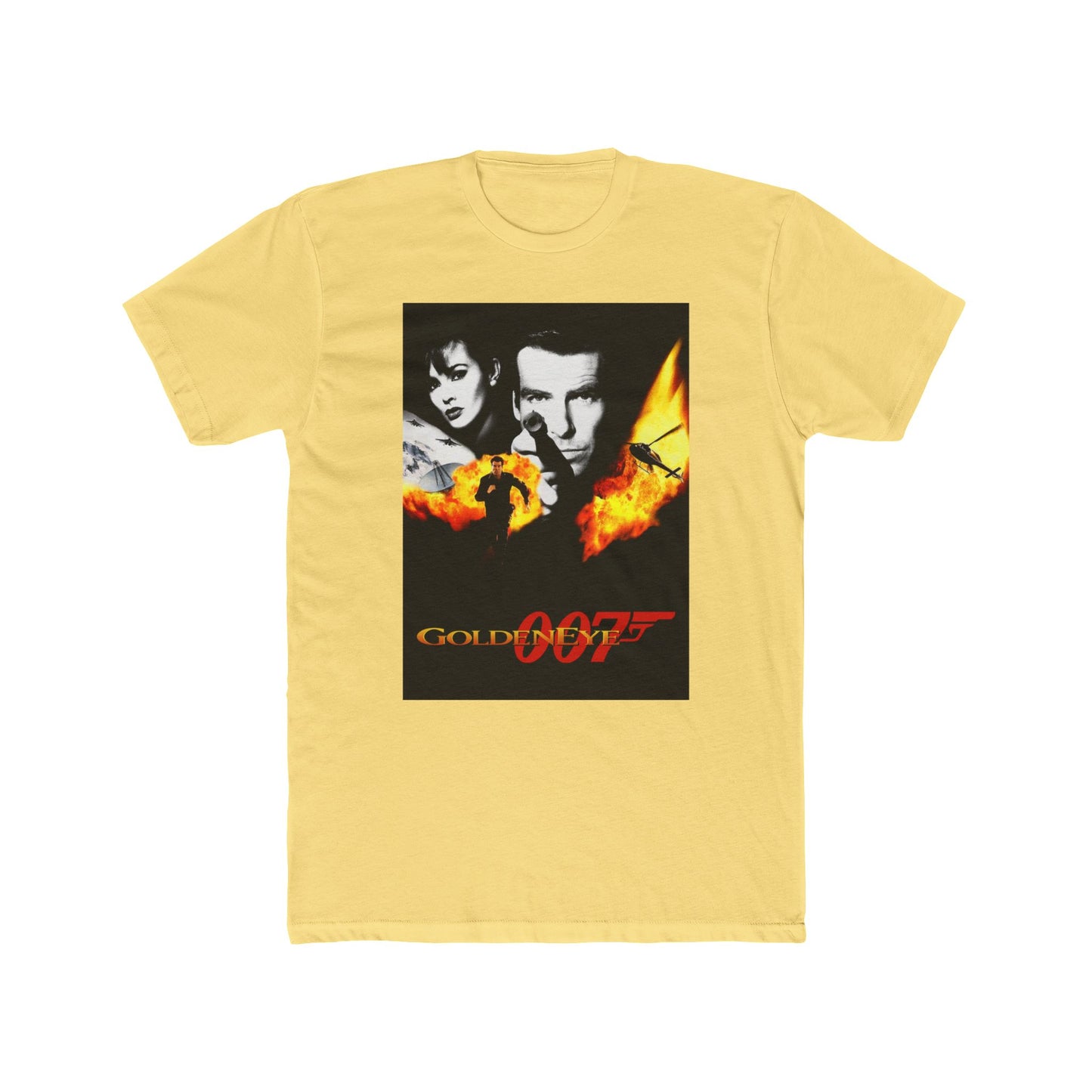 Golden eye bond 90s gamer retro gaming sailor jerrry vintage Men's Cotton Crew