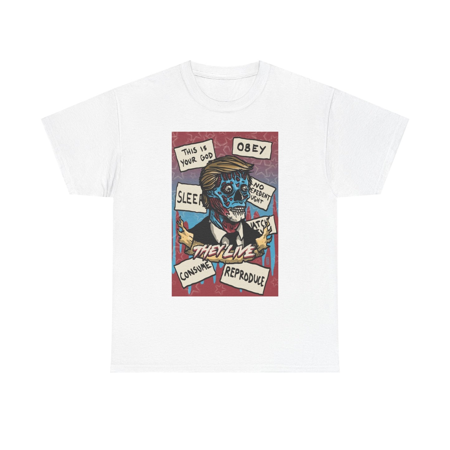 Obey Graphic T Shirt Skate Retro Unisex Heavy Cotton Tee