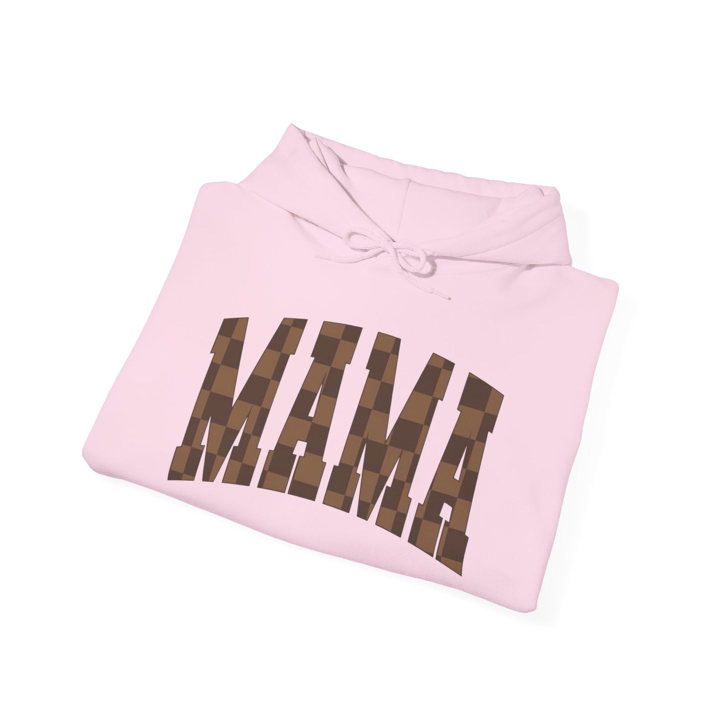 Mama Womens Checkered Graphic Hoodie Hooded Sweatshirt