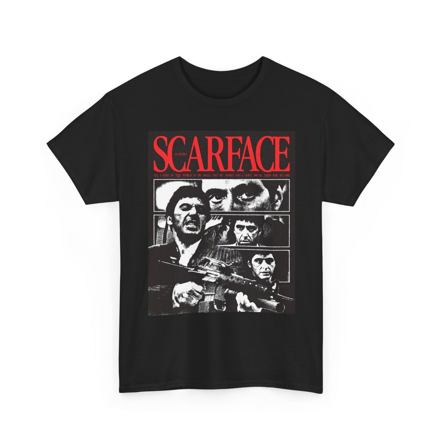 Scarface Graphic T Shirt Vintage Miami Movie Unisex Heavy Cotton Tee