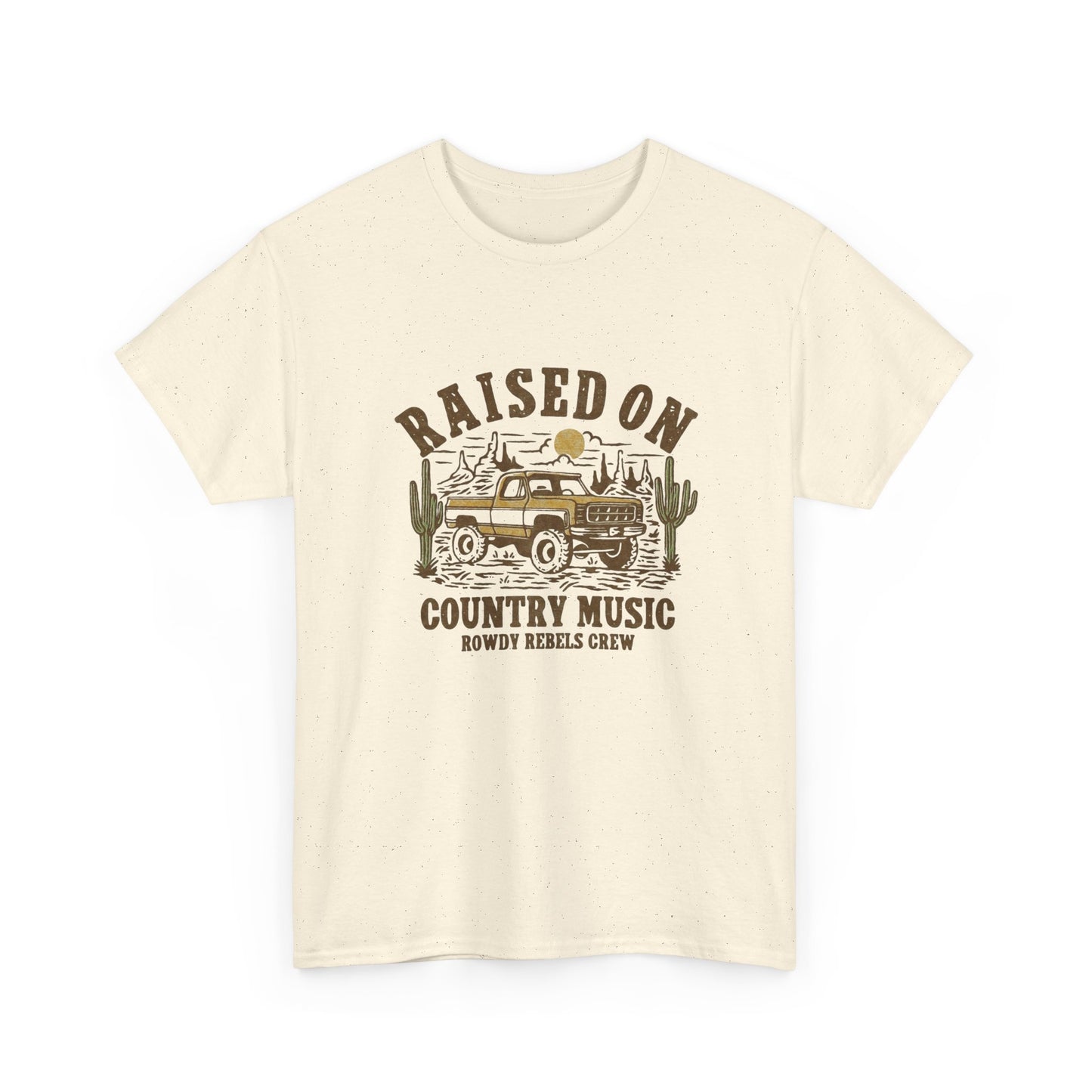 Square body Raised On Country Graphic T Shirt Unisex Heavy Cotton Tee