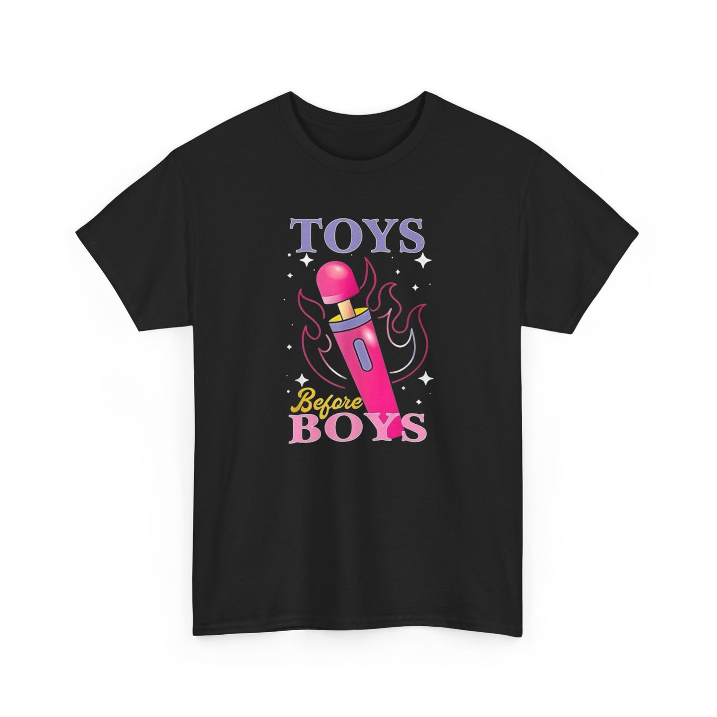 Toys Before Boys Funny Sex Graphic T Shirt Unisex Heavy Cotton Tee