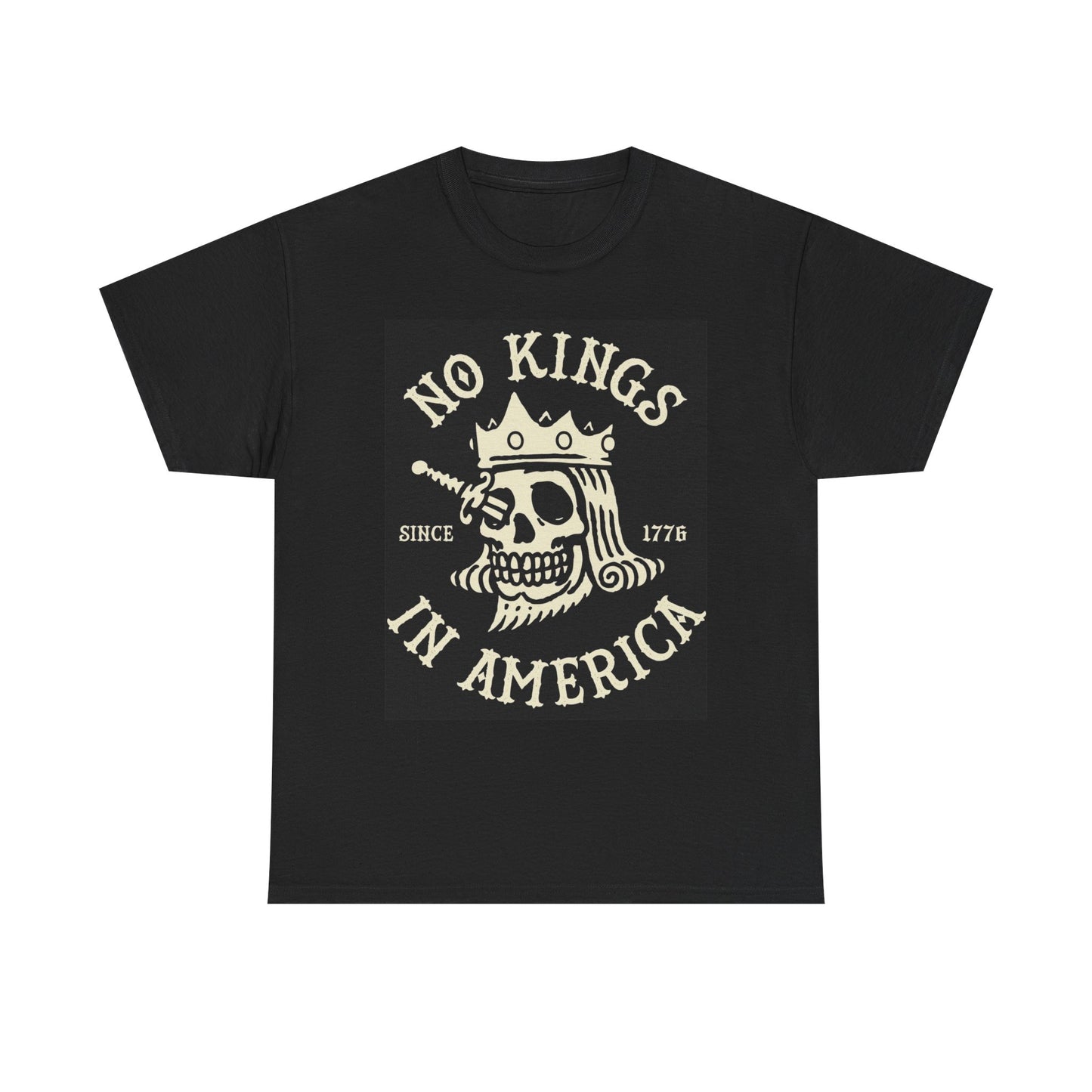No Kings In America Graphic T Shirt Unisex Heavy Cotton Tee