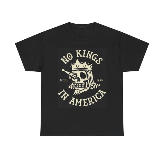 No Kings In America Graphic T Shirt Unisex Heavy Cotton Tee