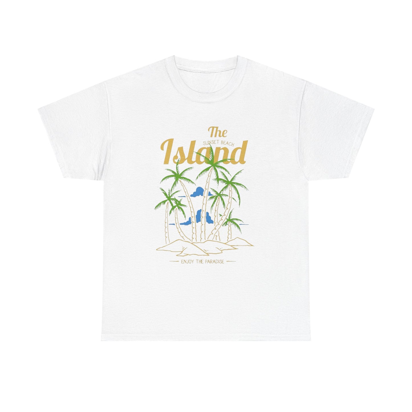 Sunset Beach Graphic T Shirt NEW Unisex Heavy Cotton Tee