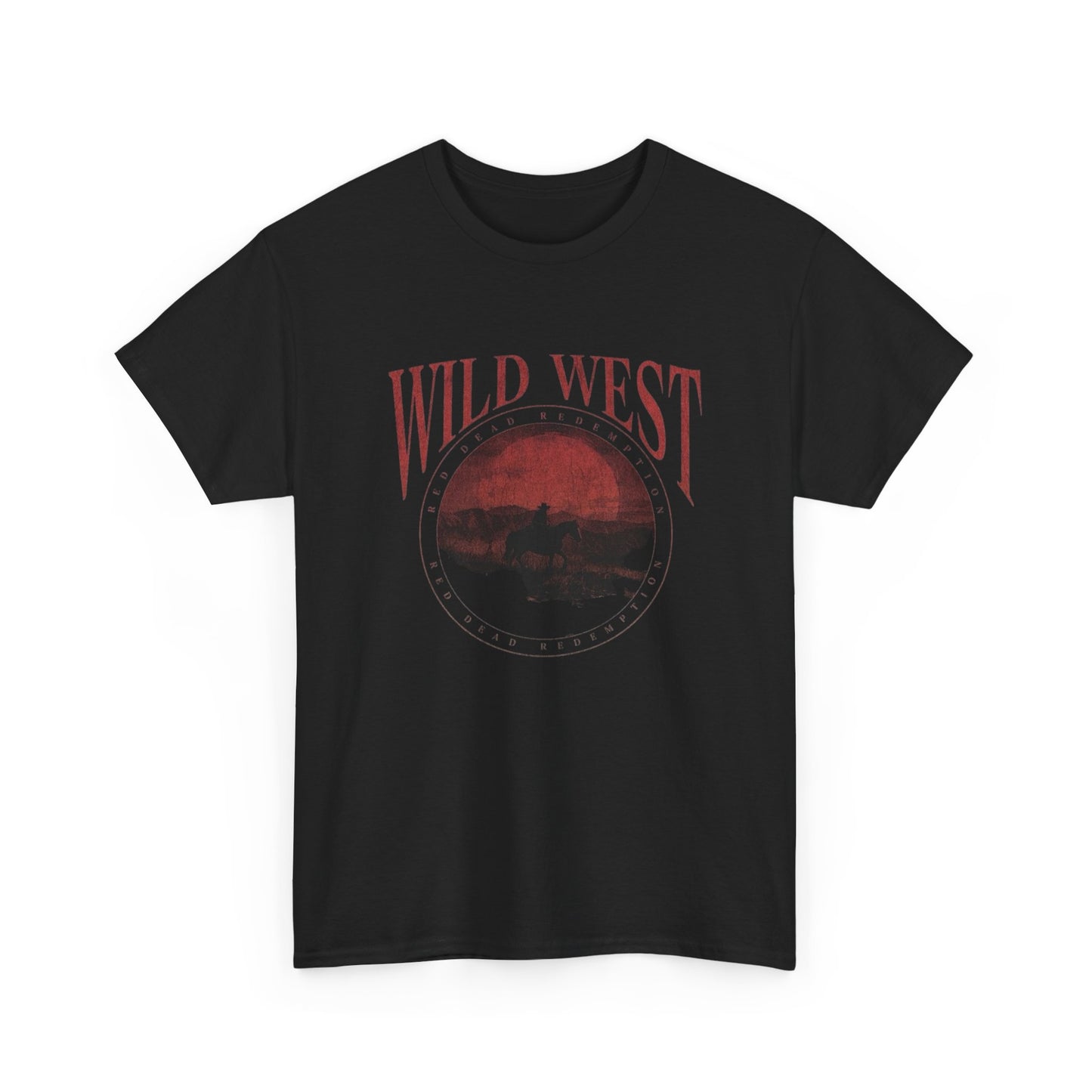 Red Dead Redemption Wild West Graphic T Shirt Unisex Heavy Cotton Tee