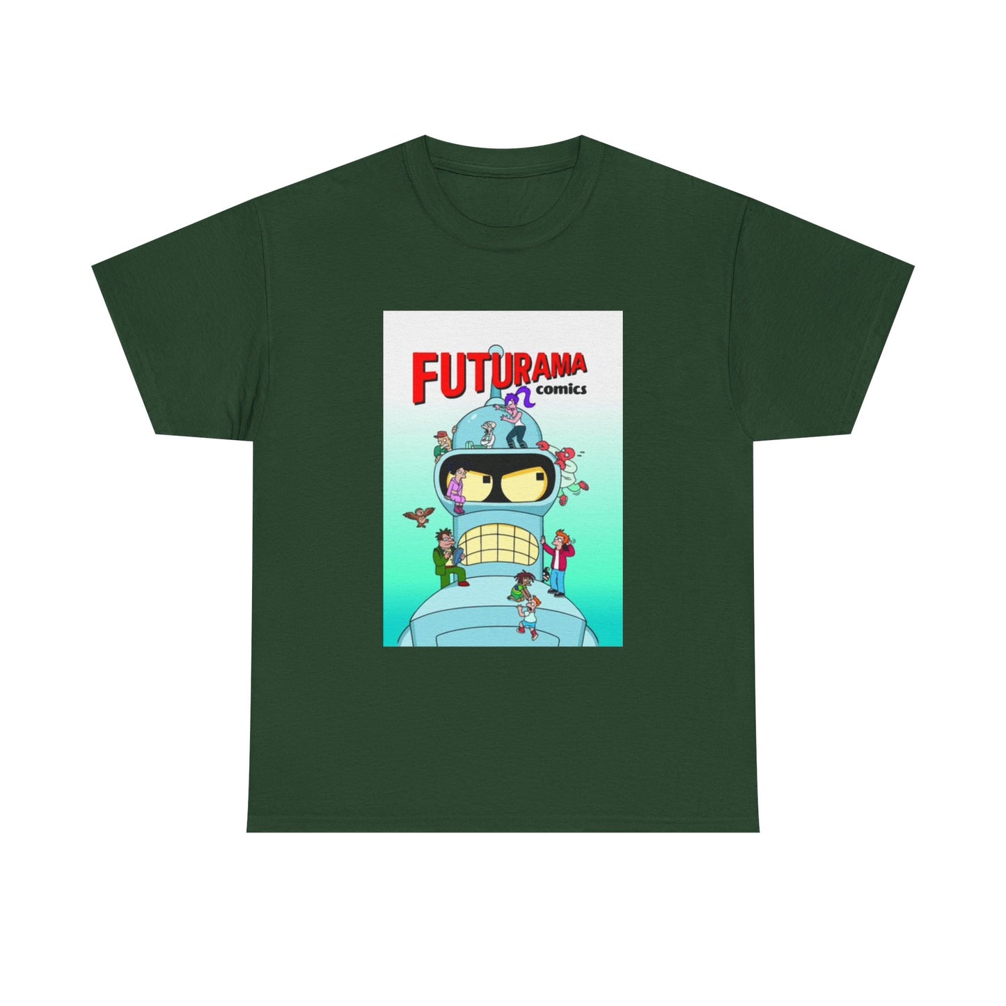 Futurama Shirt Bender Tv Series Graphic Funny Cartoon Unisex Heavy Cotton Tee