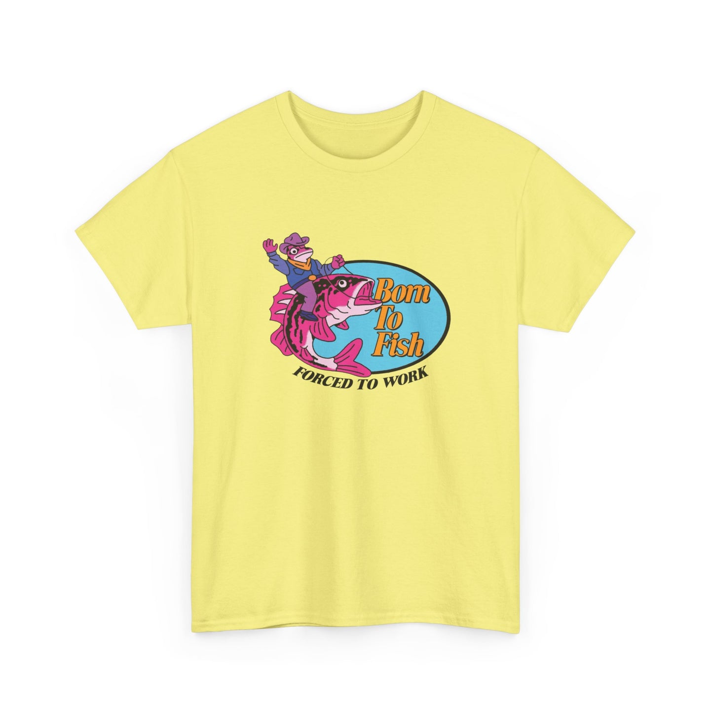 Born To Fish Graphic T Shirt NEW Adult Unisex Heavy Cotton Tee