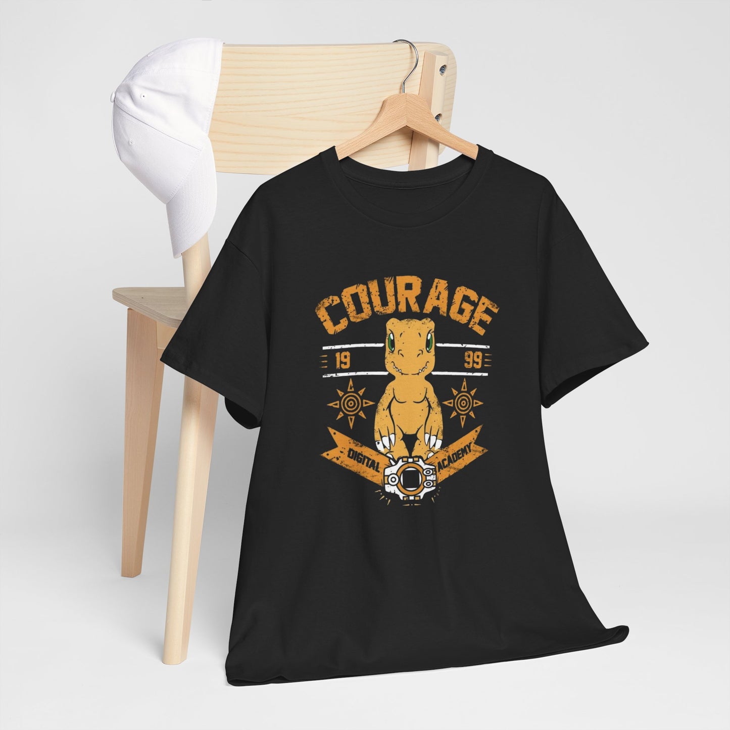 Courage Vintage 90's Digimon Graphic T Shirt Unisex Heavy Cotton Tee