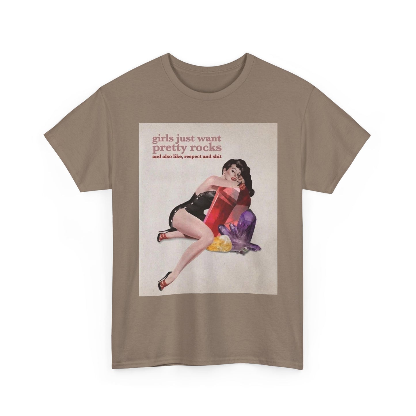 Pretty Girls Like rocks Graphic T-Shirt Women's Heavy Comfy Cotton Tee