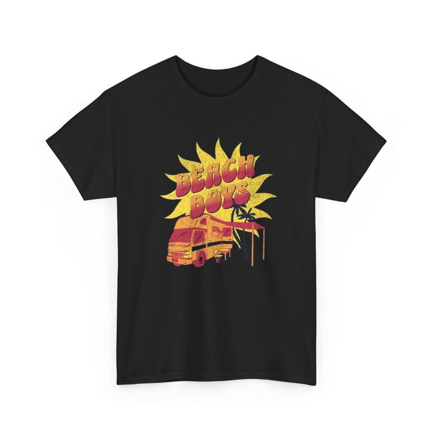 Beach Van Vacation Camping T-Shirt Unisex Heavy Cotton Tee Gift New