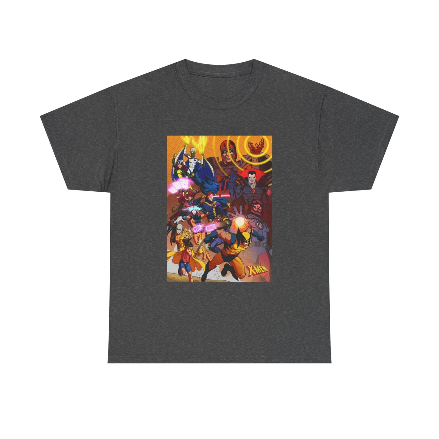 Cartoon Graphic Tee Xmen Comic Book Retro Vintage Tee Unisex Heavy Cotton Tee