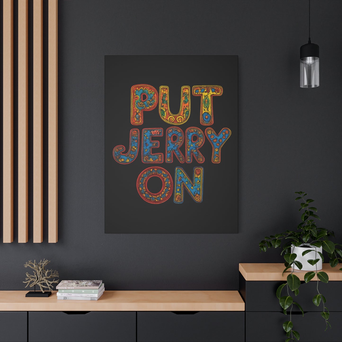 Jerry Garcia Painting Grateful Dead Matte Canvas, Stretched, 1.25"
