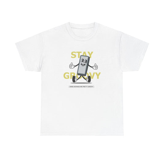 Stay Groovy Graphic T Shirt Retro Unisex Heavy Cotton Tee