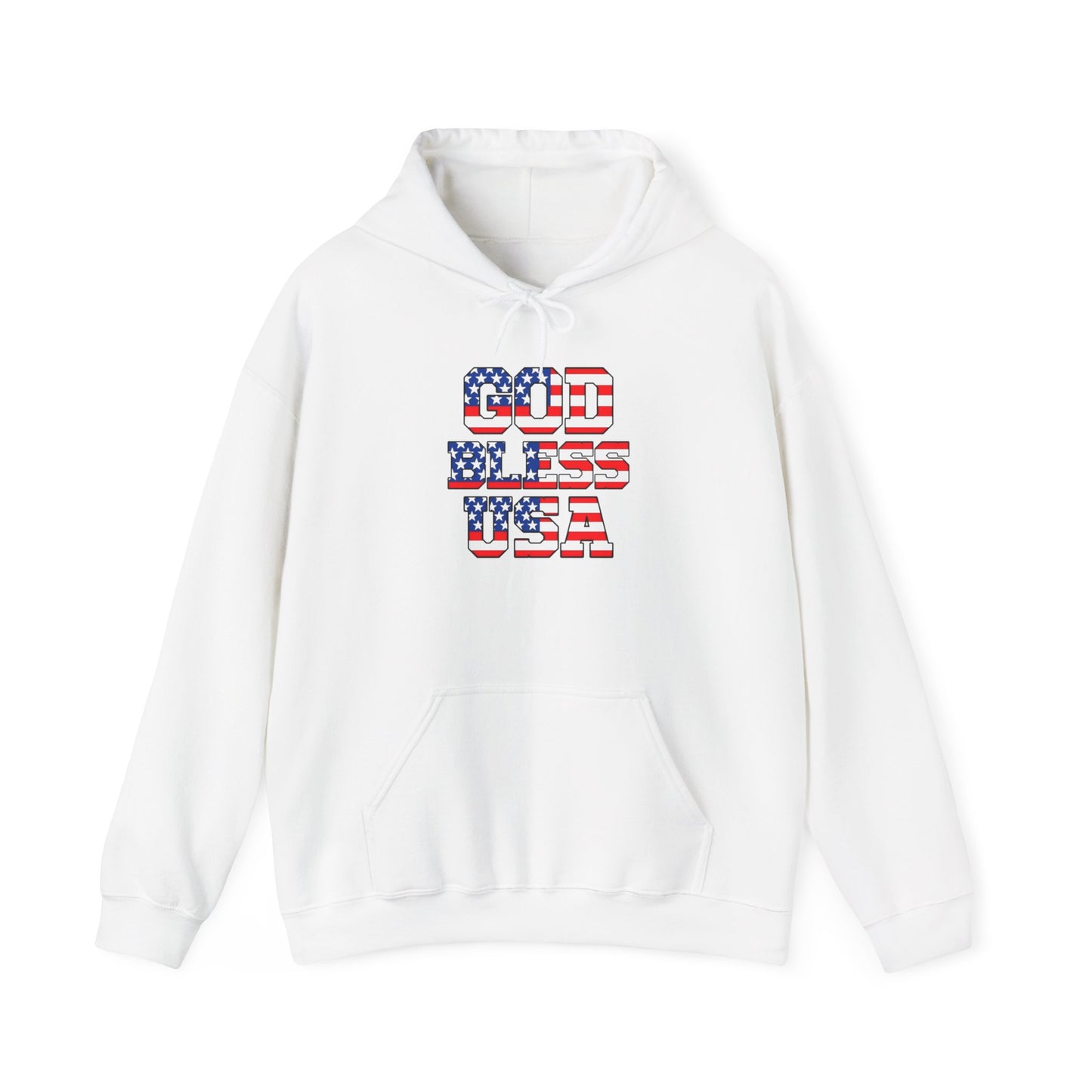 God Bless USA Graphic Hoodie NEW ADULT Unisex Heavy Blend™ Hooded Sweatshirt