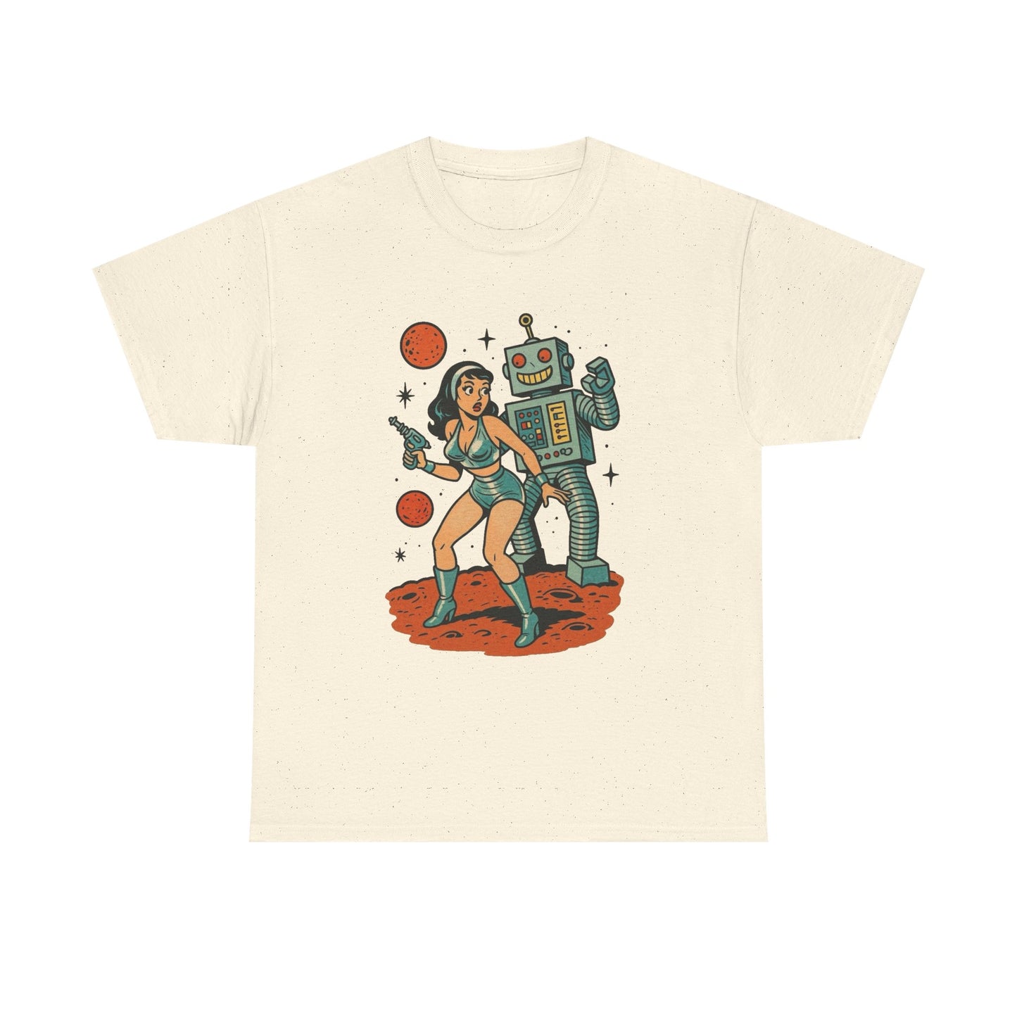Robot Dancing Funny Graphic T Shirt Unisex Heavy Cotton Tee GIFT NEW