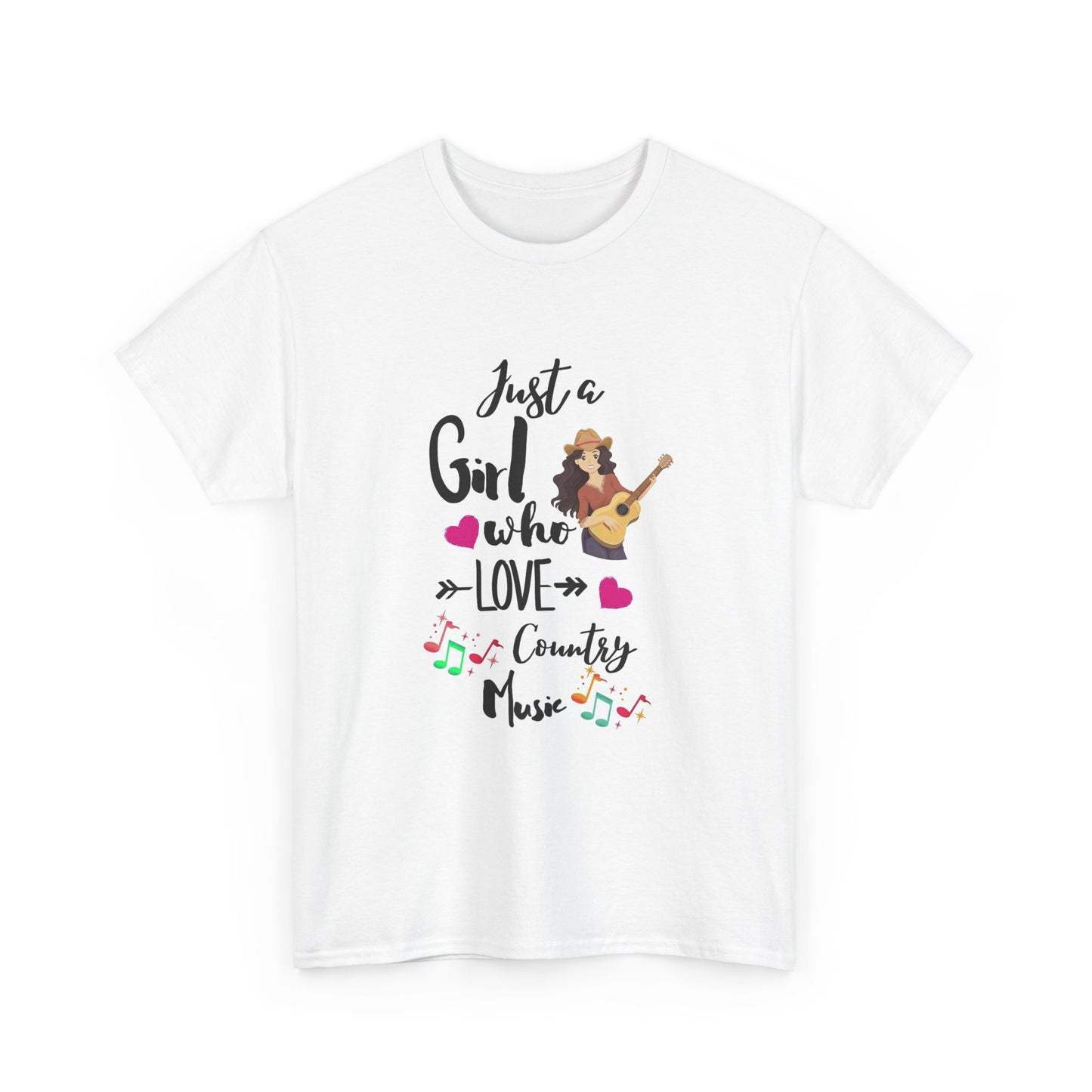 Just A Girl Who Loves Country Music Tshirt Retro Cowgirl Wallen Unisex Heavy