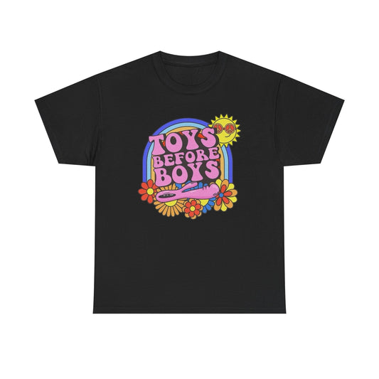 Toys Before Boys Sex Jokes Funny Graphic T Shirt Unisex Heavy Cotton Tee