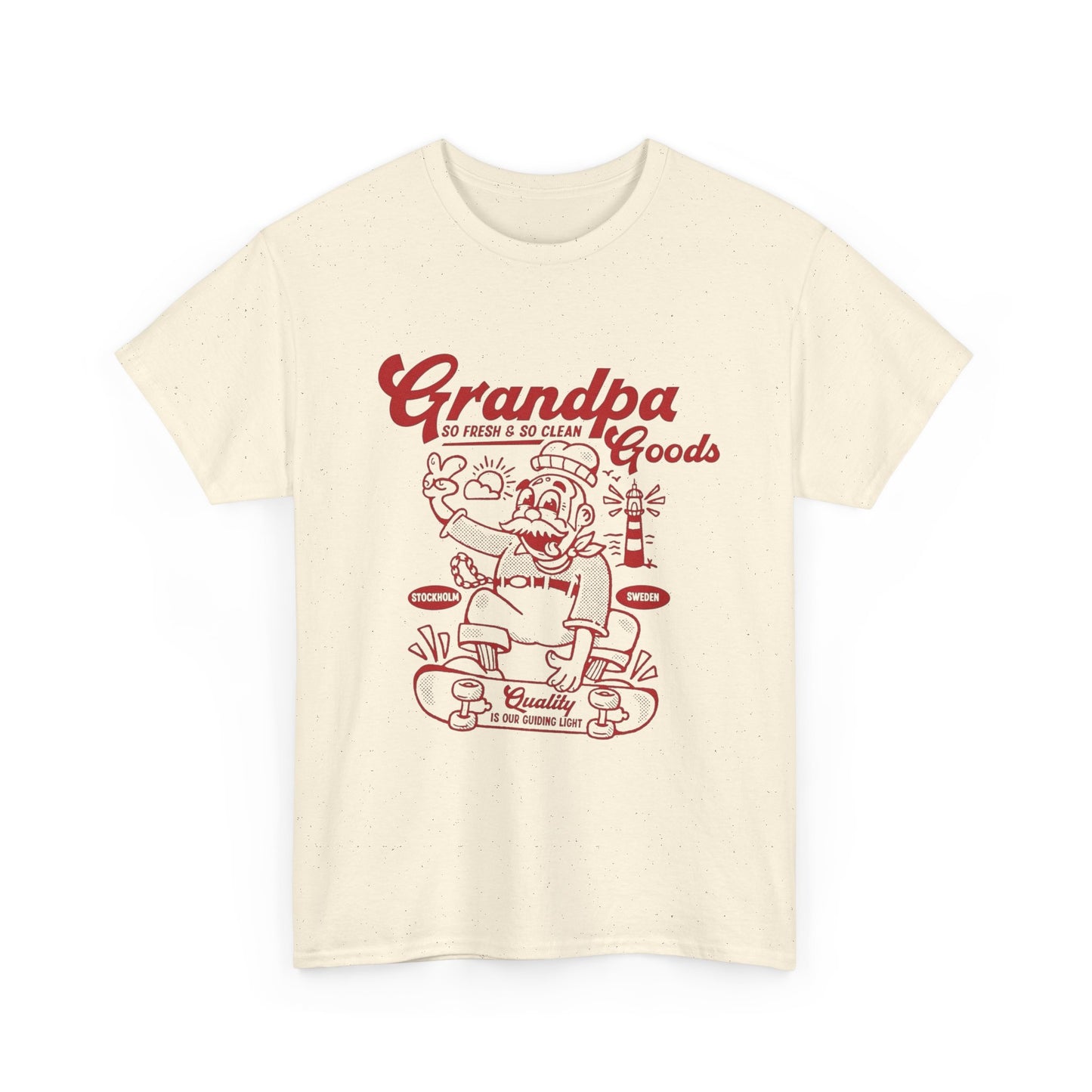 Grandpas Good Skateboards Graphic T Shirt Unisex Heavy Cotton Tee