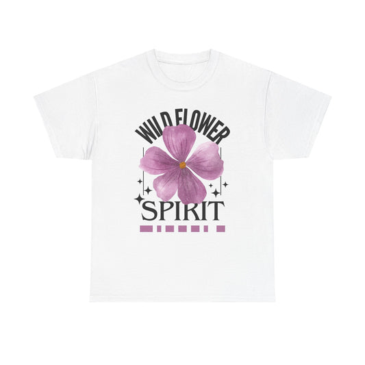 Wildflower Spirit Graphic T Shirt Vintage Heavy Cotton Tee