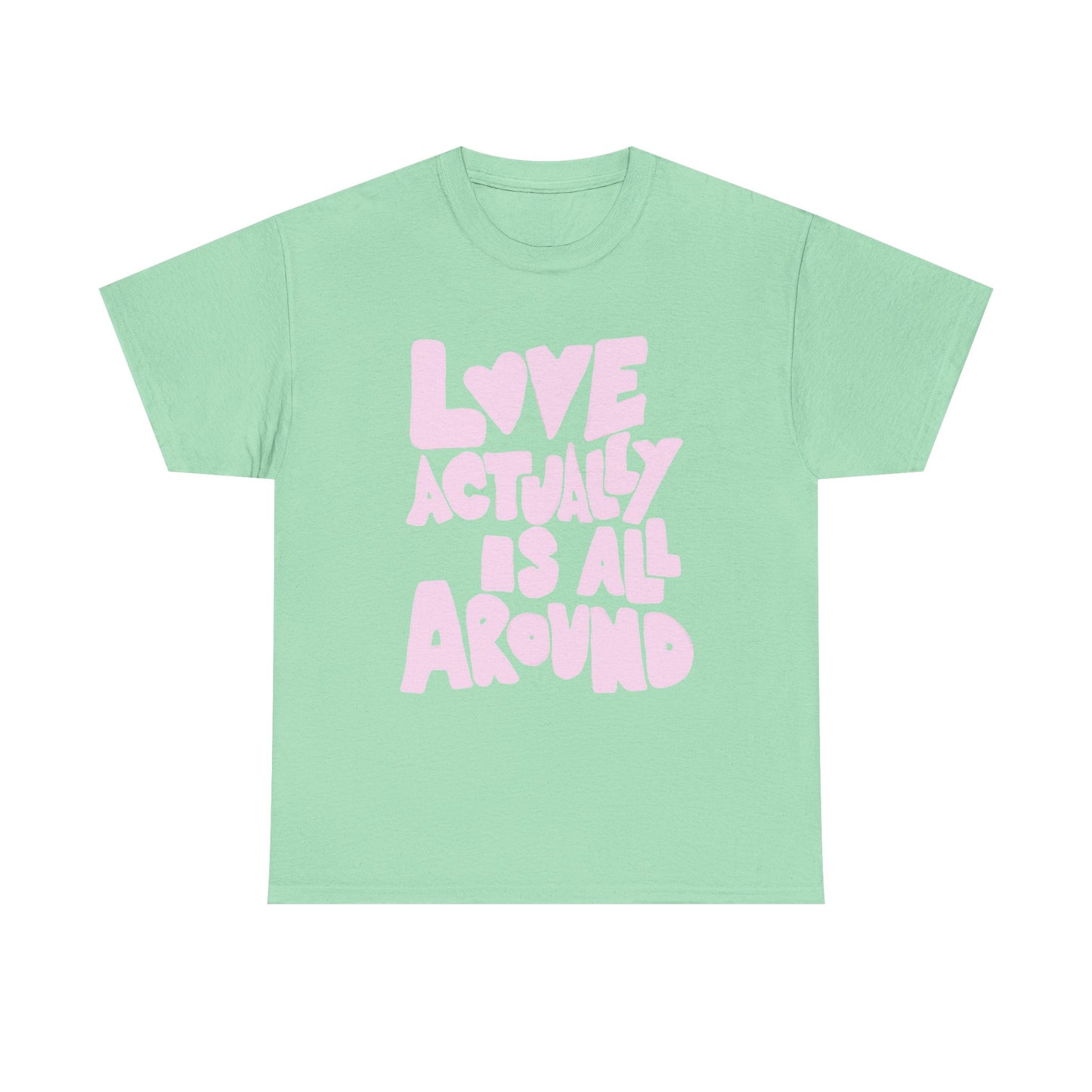 Love Is All Around Retro Graphic T Shirt Unisex Cotton Tee - New Gift - Tee
