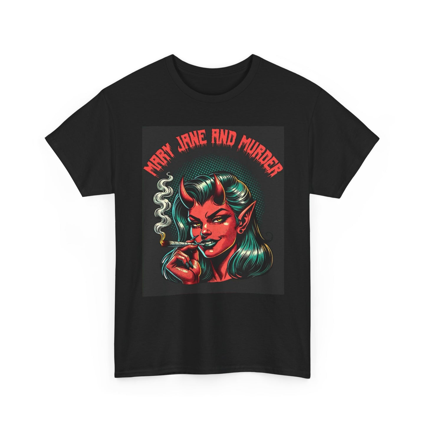 Mary Jane And Murder Graphic T Shirt Vintage Funny Retro Unisex Heavy Cotton Tee
