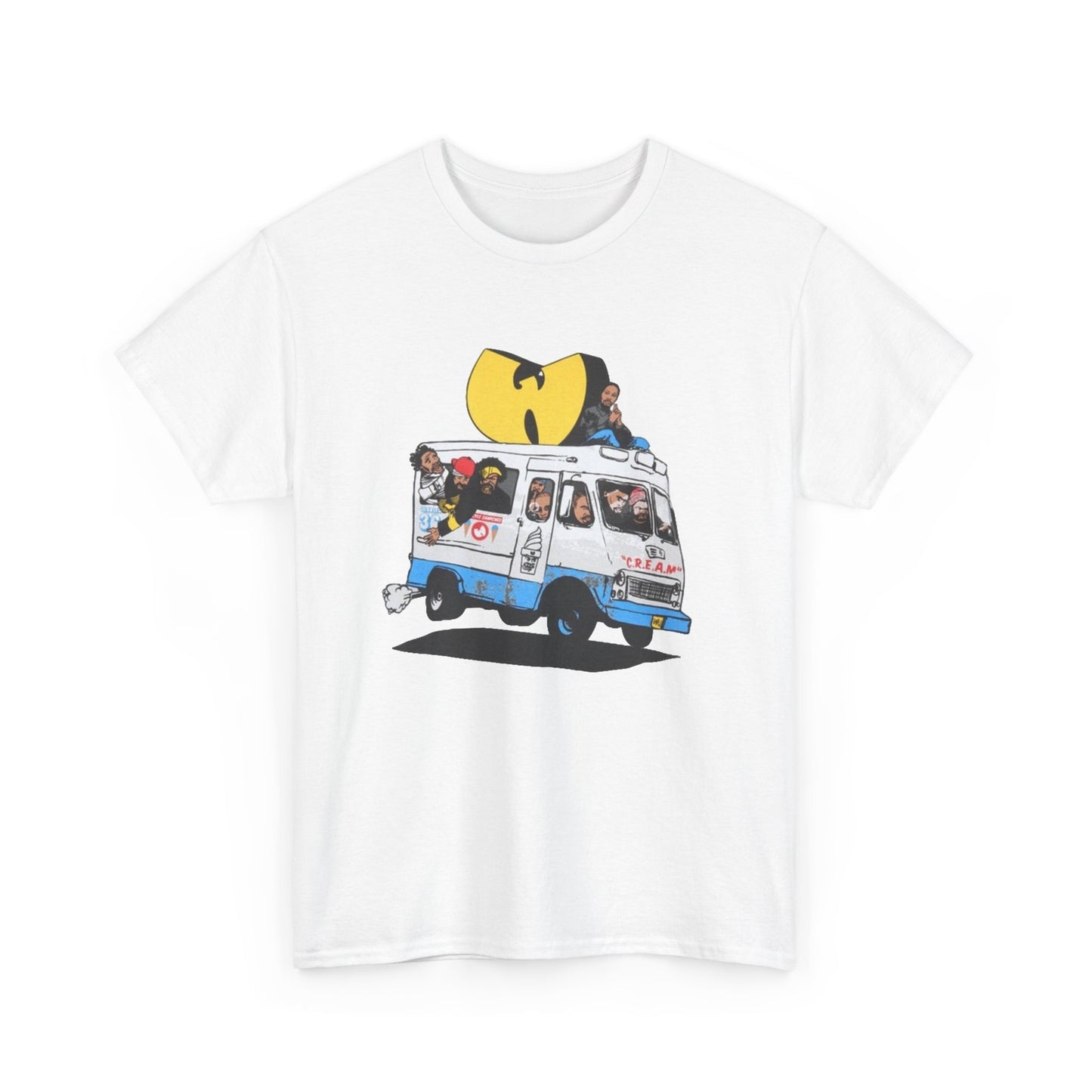 Wu Tang T-shirt CREAM vintage retro Hip Hop classic New York Heavy Cotton Tee