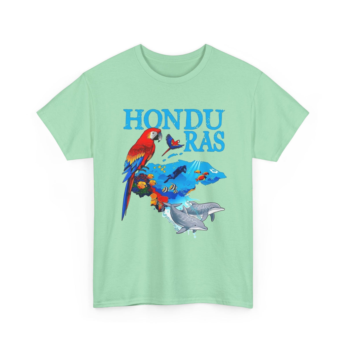 Honduras Graphic T Shirt Men's Retro Tropical Birds Heavy Cotton Tee