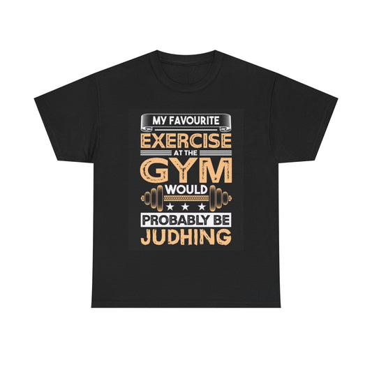 My Favorite Exercise Shirt Funny Graphic Gym Gear Unisex Heavy Cotton Tee