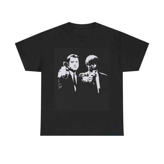 Pulp Fiction Tshirt Retro Movie Travolta Sam Jackson Unisex Heavy Cotton Tee