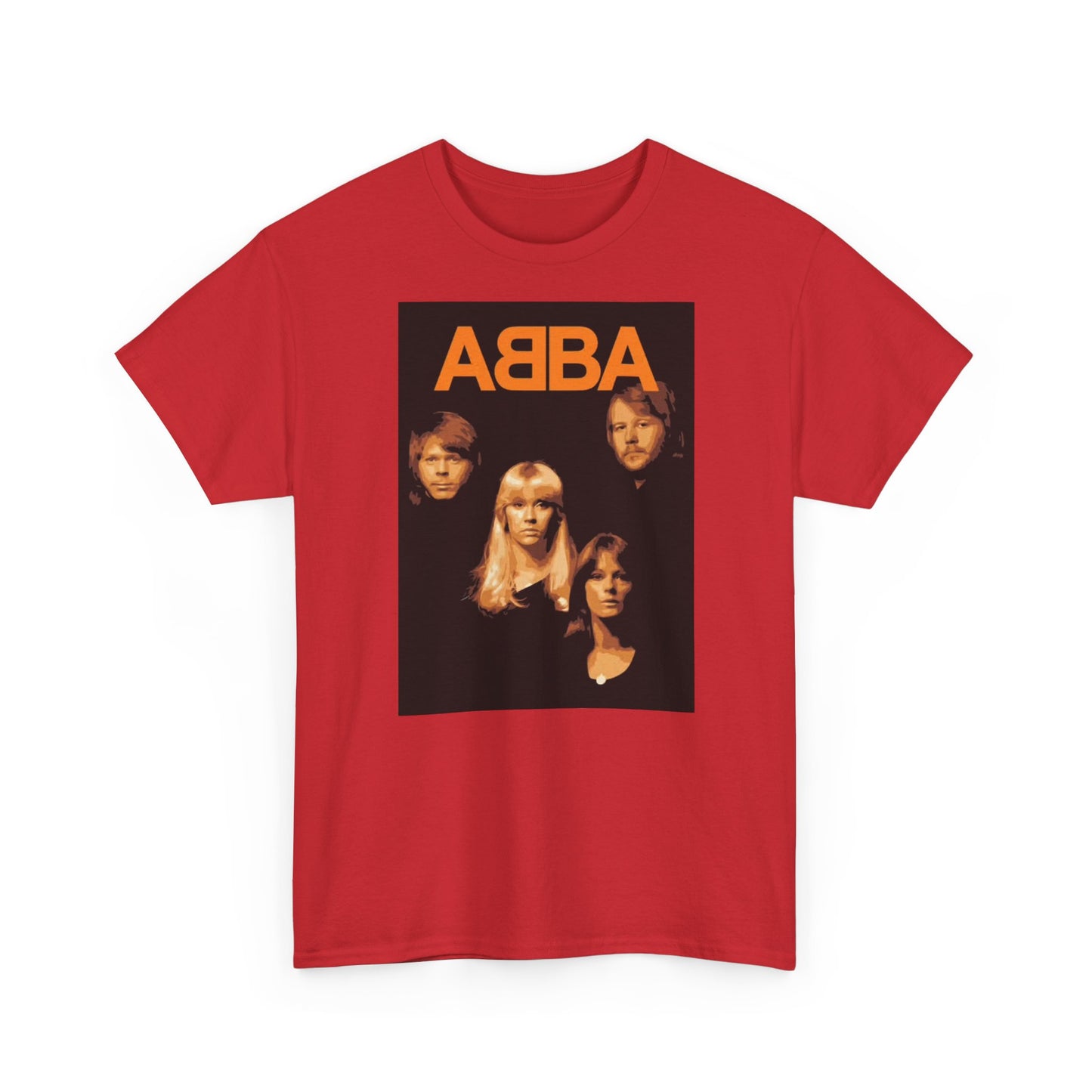 Abba T-shirt vintage retro neon lights classic music Unisex Heavy Cotton Tee