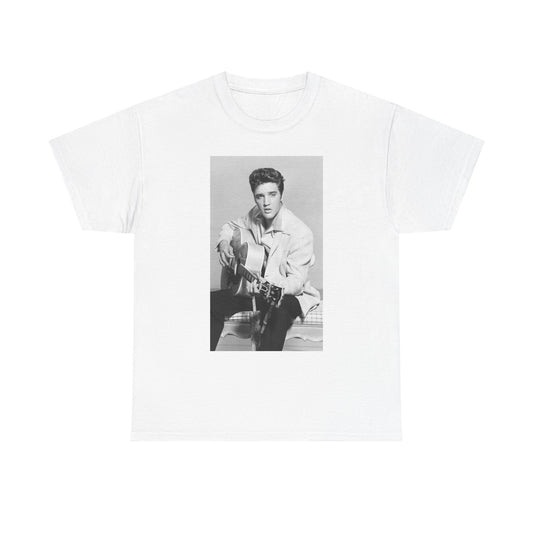 Elvis Presley Tshirt Guitar Vintage Nashville The King Merch Unisex Heavy Cotton