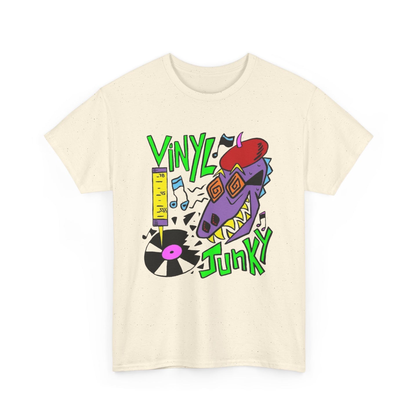Vinyl Records Junkie Graphic T Shirt ADULT NEW Heavy Cotton Tee