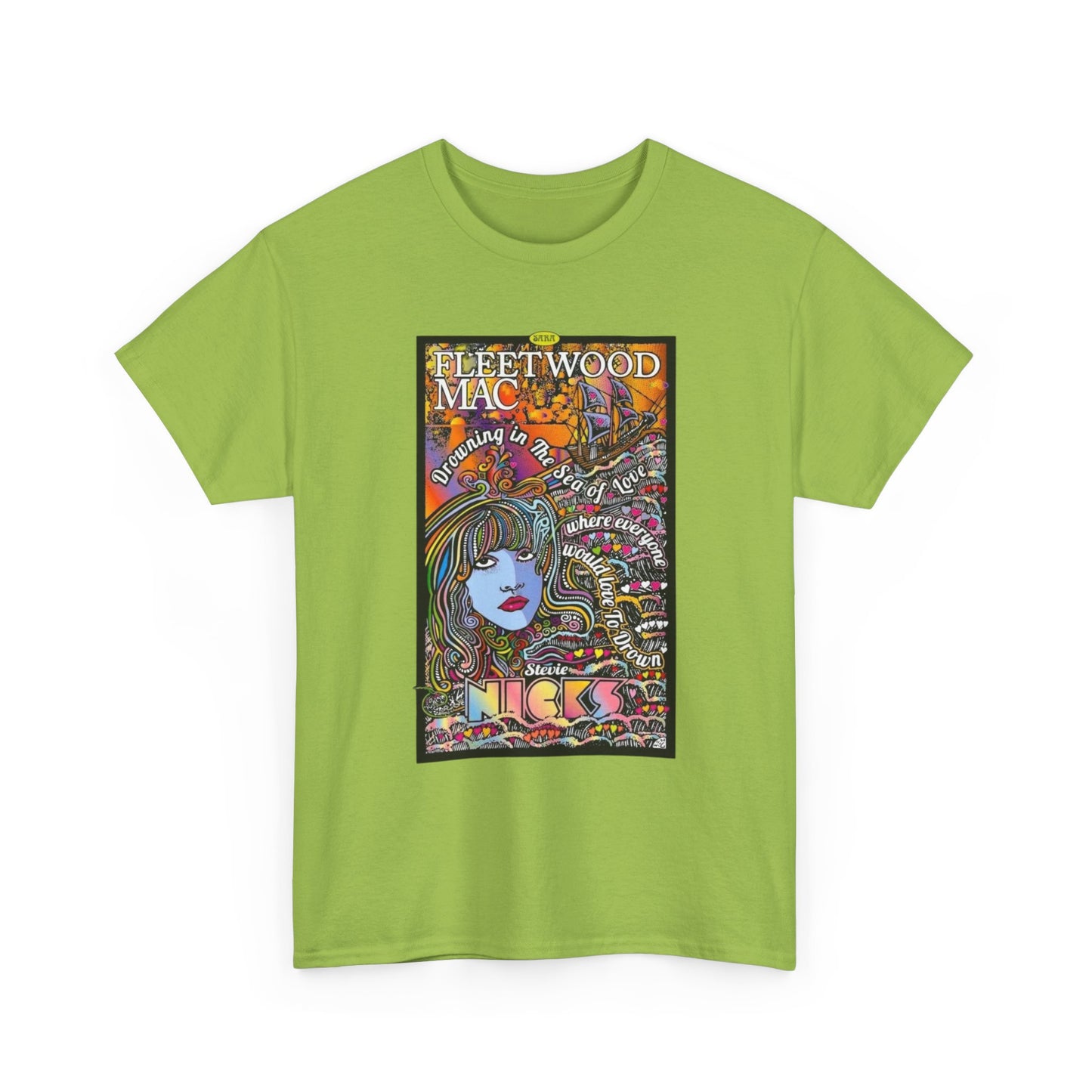 Fleetwood Mac T-shirt graphic vintage art 70s Unisex Heavy Cotton Tee